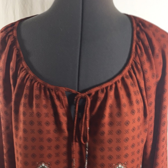 TIMING Women Long Elastic Sleeve Top Size Large - Picture 2 of 8